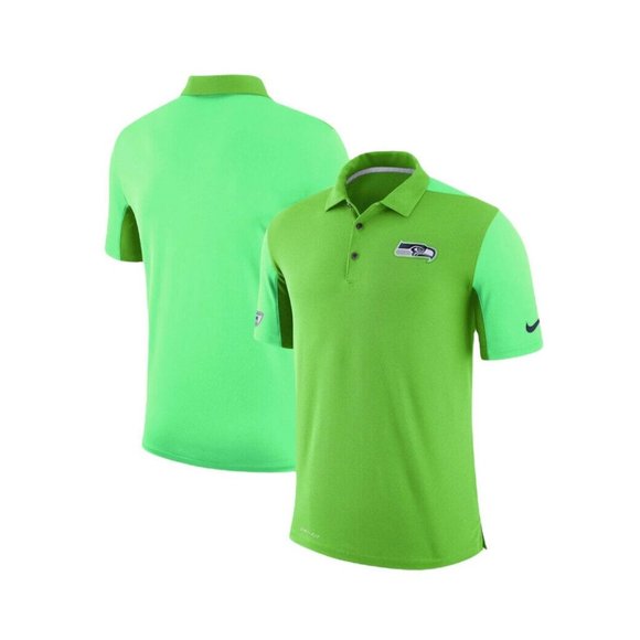Nike Seattle Seahawks Men Size Medium/Large Sideline Coaches Polo Green Football - Picture 1 of 12